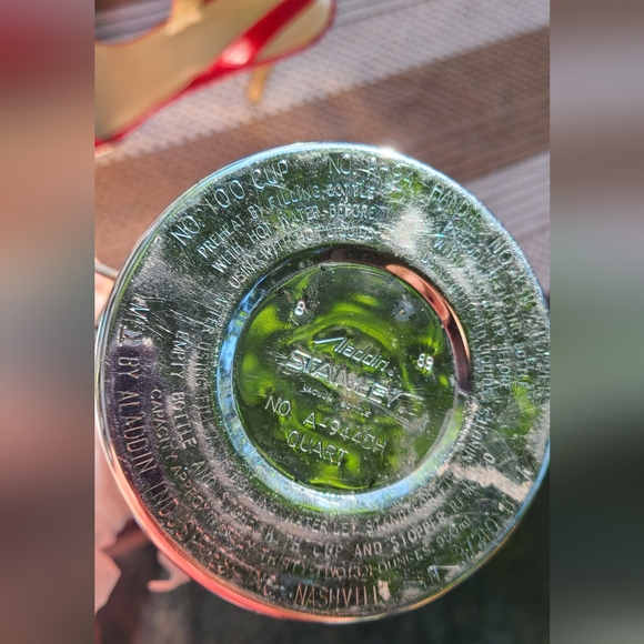 Stanley Vintage Aladdin Insulated Steel Thermos‎ Bottle Green Quart 950 mL USA - Picture 4 of 12